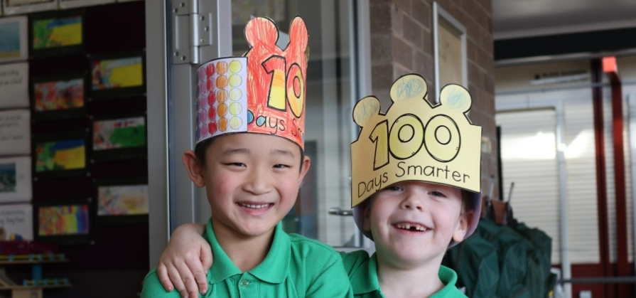 Kindergarten celebrate 100 Days of school