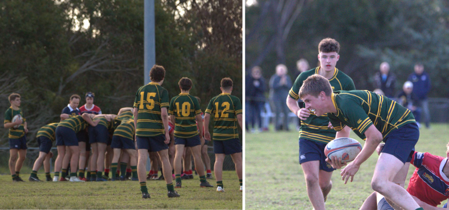 CCGS 1st XV Rugby team playing in the Waratah Shield