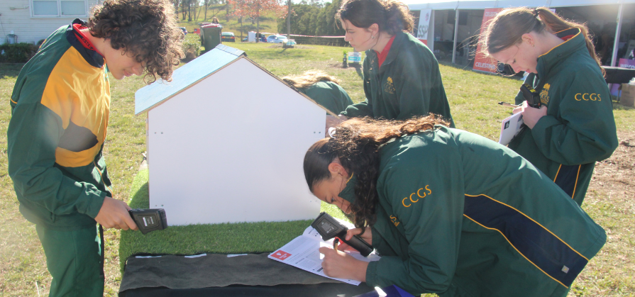 Students doing field work at Sydney Science Park