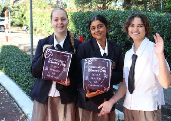 Students at central coast grammar school supporting IWD